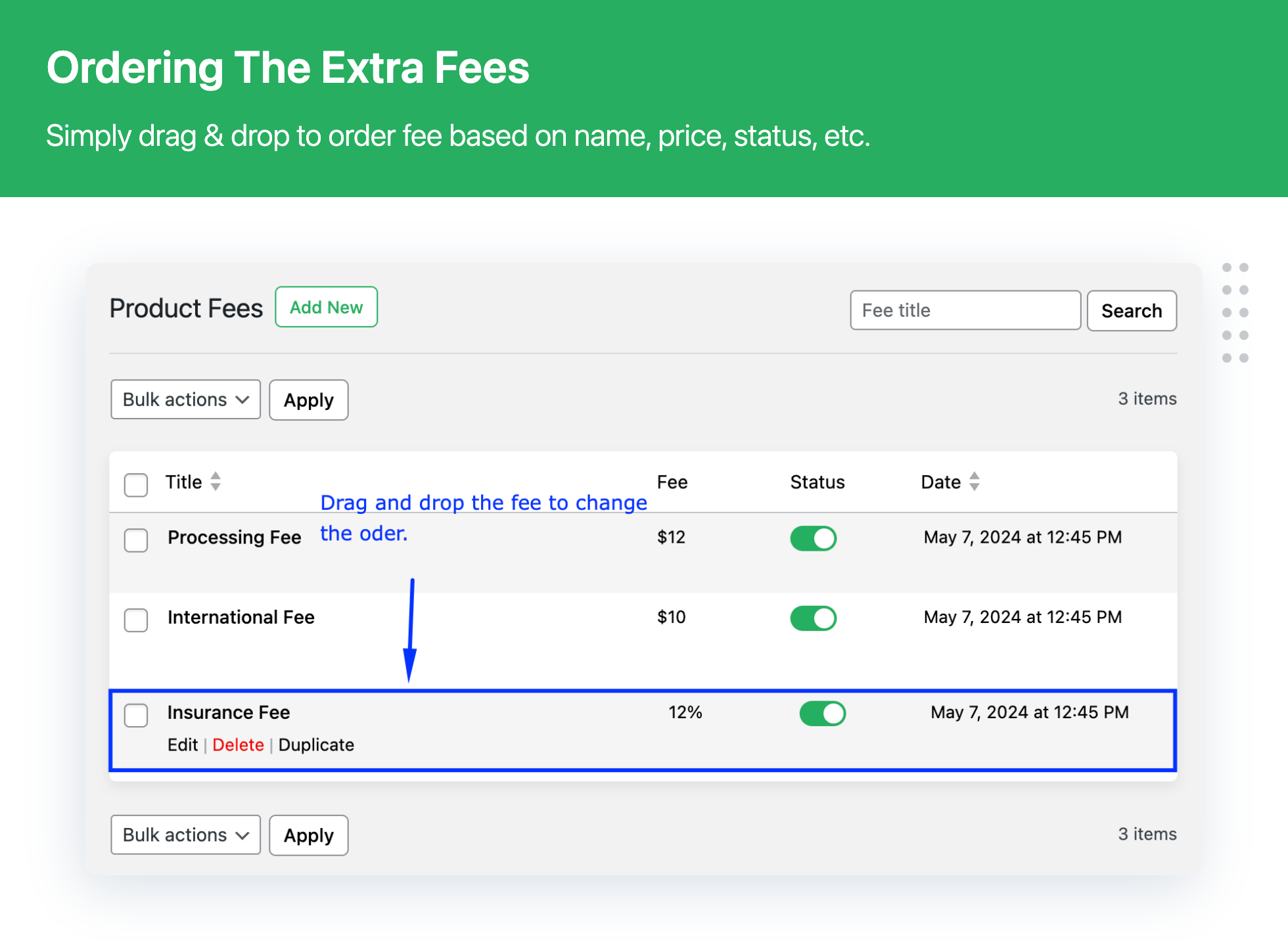 Extra Fees Plugin for WooCommerce