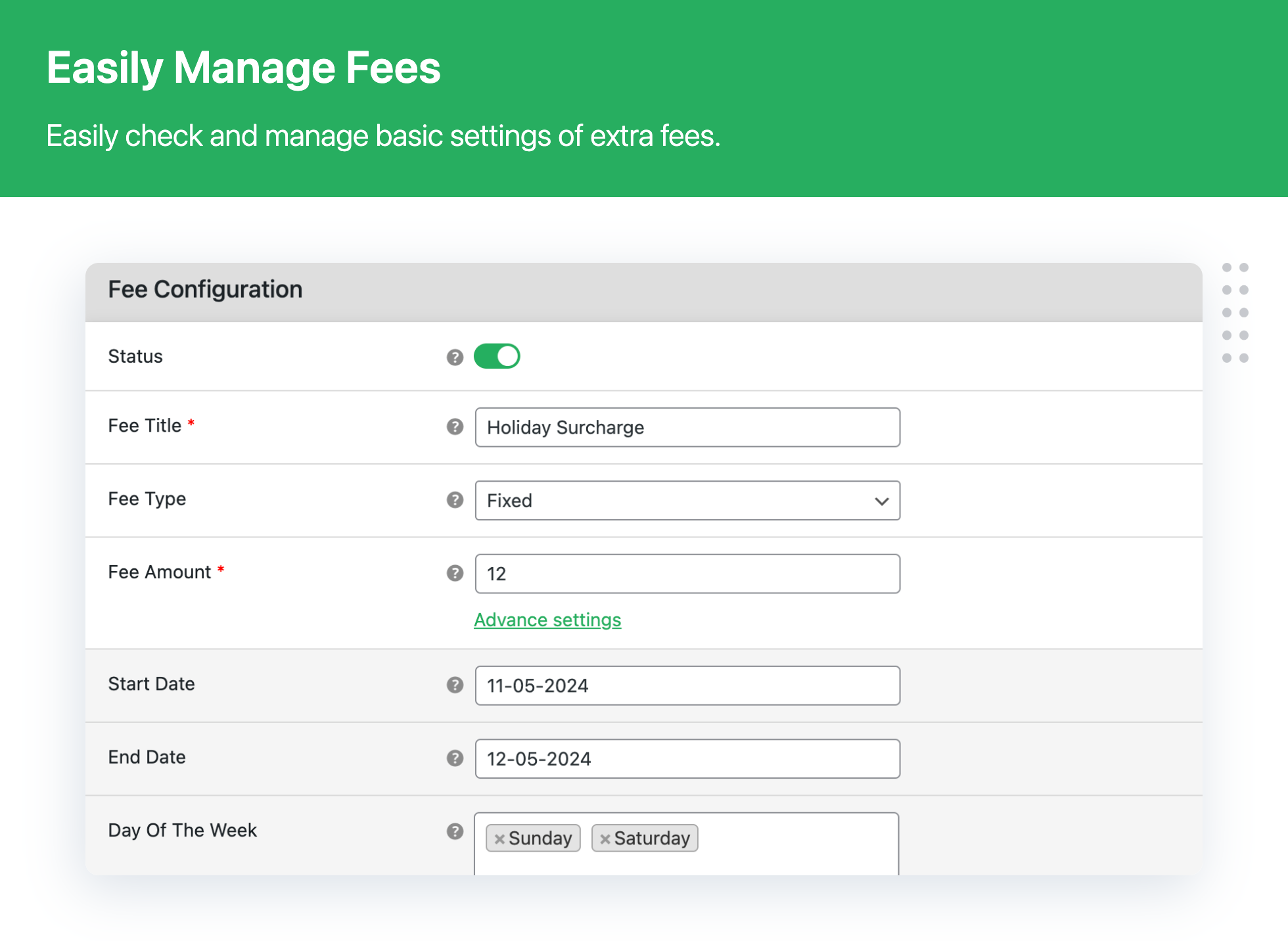 Extra Fees for WooCommerce