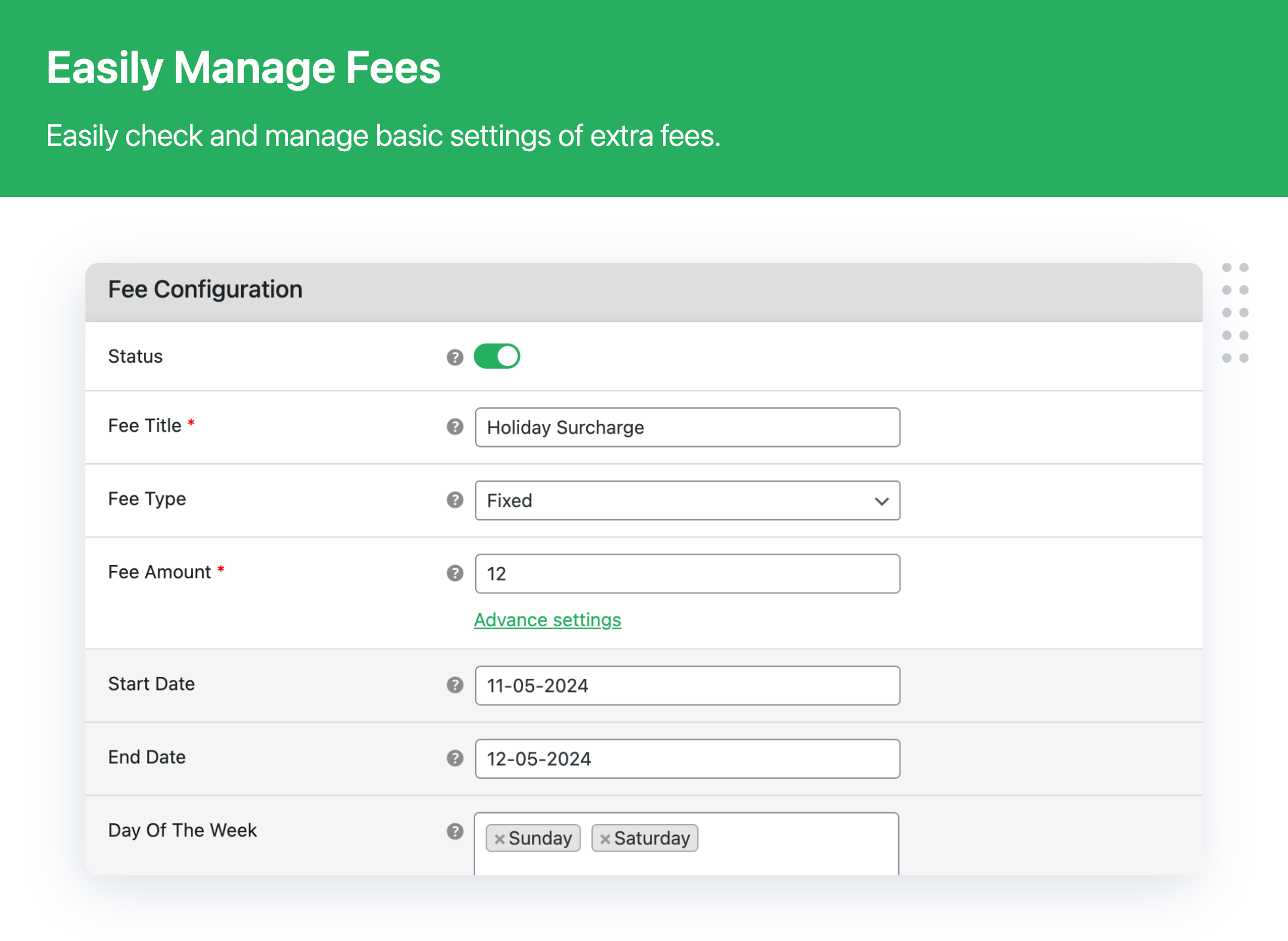 Extra Fees Plugin for WooCommerce