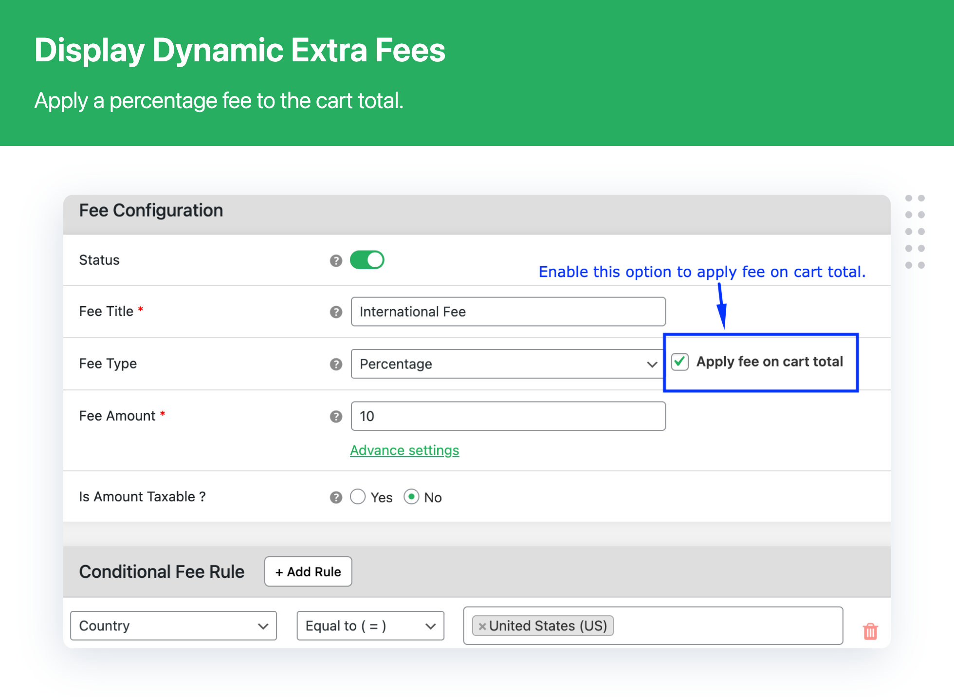 Extra Fees Plugin for WooCommerce