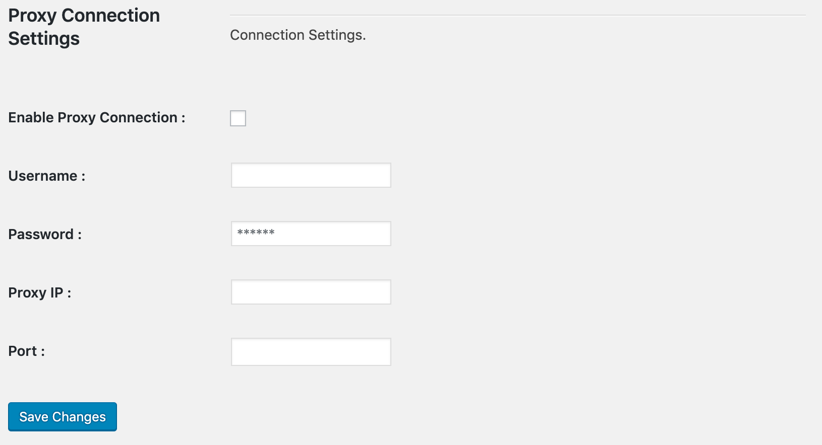 Proxy Settings