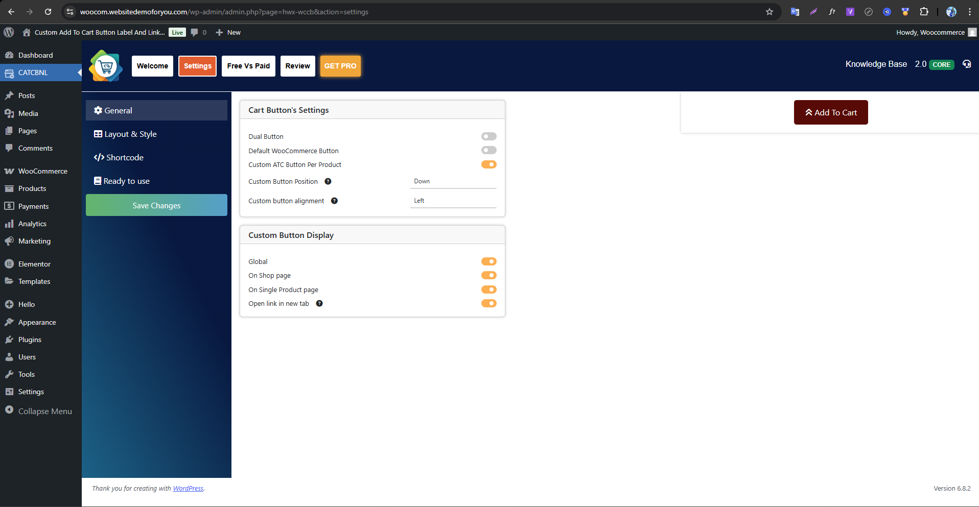 Settings Tab