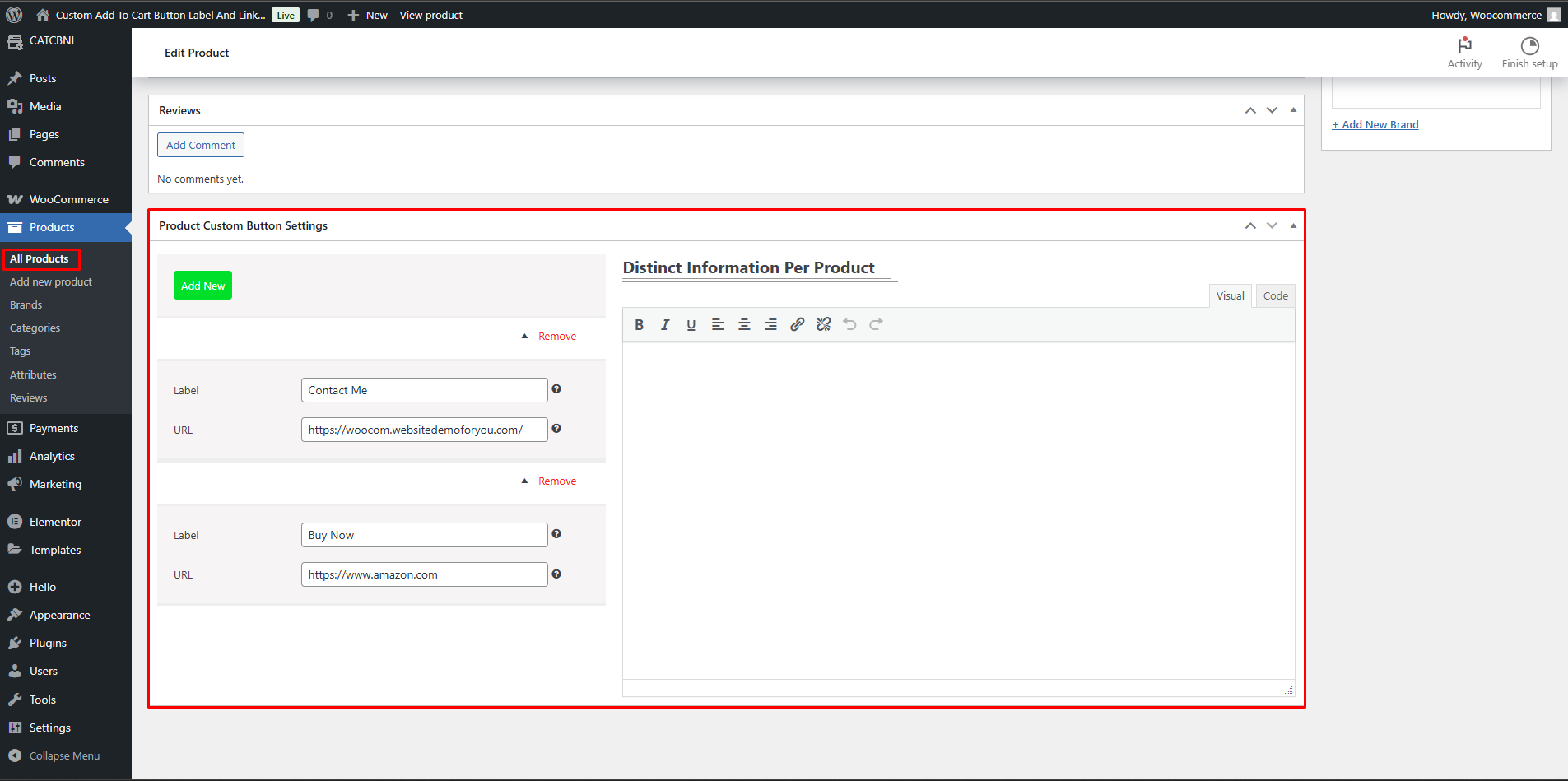 Product page