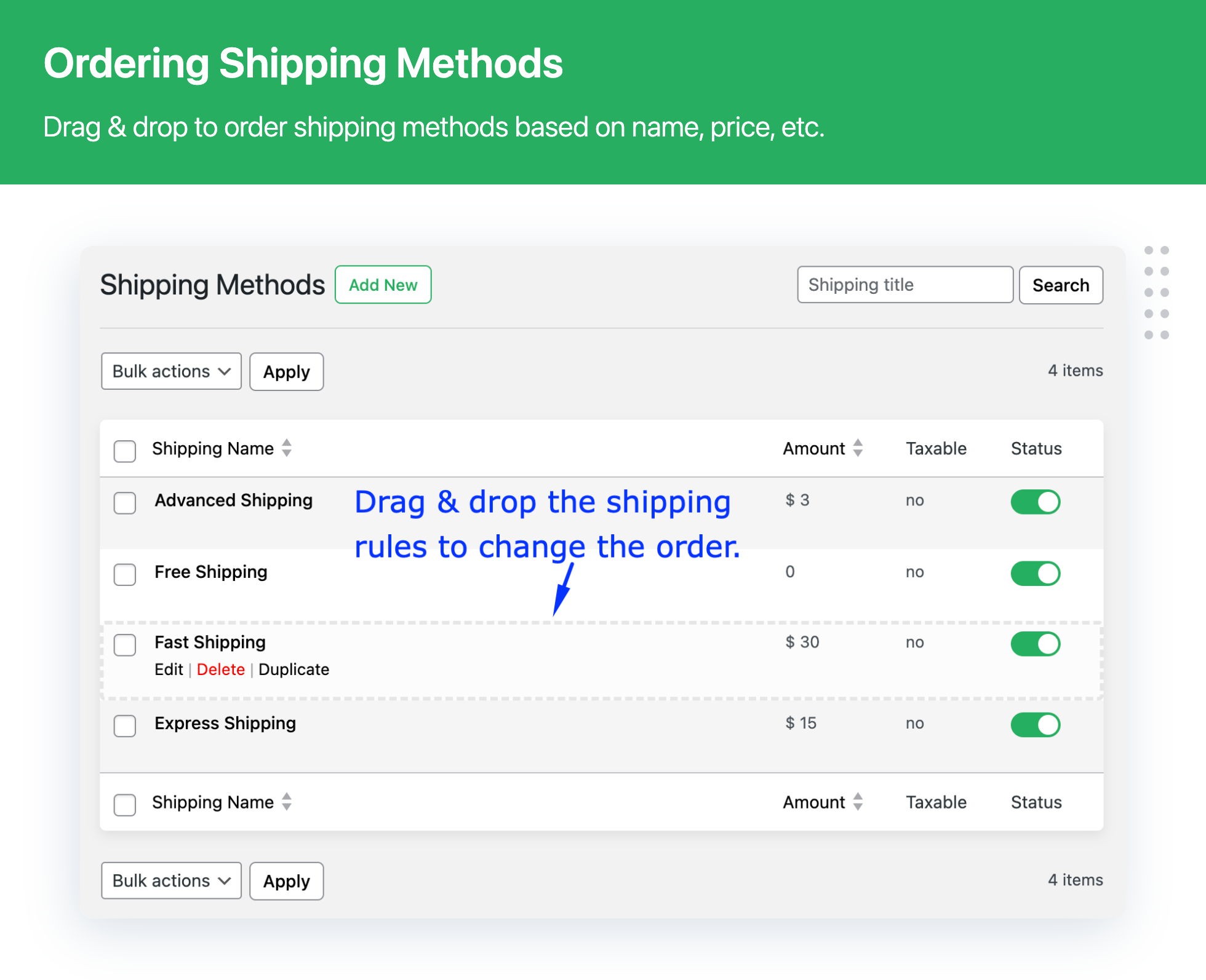 Flat Rate Shipping Plugin For WooCommerce