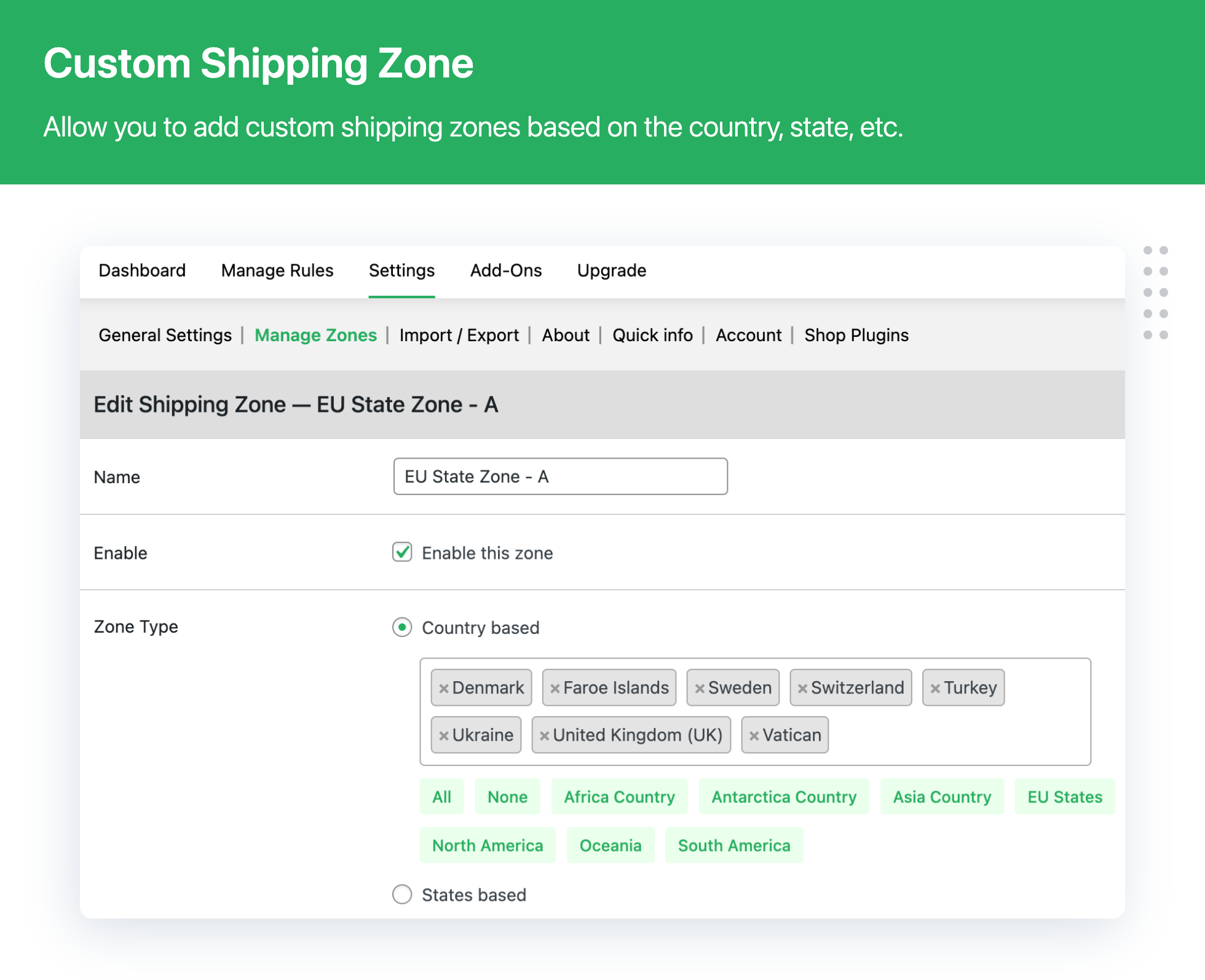 Flat Rate Shipping Plugin For WooCommerce