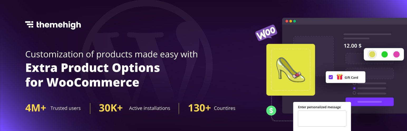 WordPress 外掛 Extra Product Options For WooCommerce | Custom Product Addons and Fields 的封面圖片。