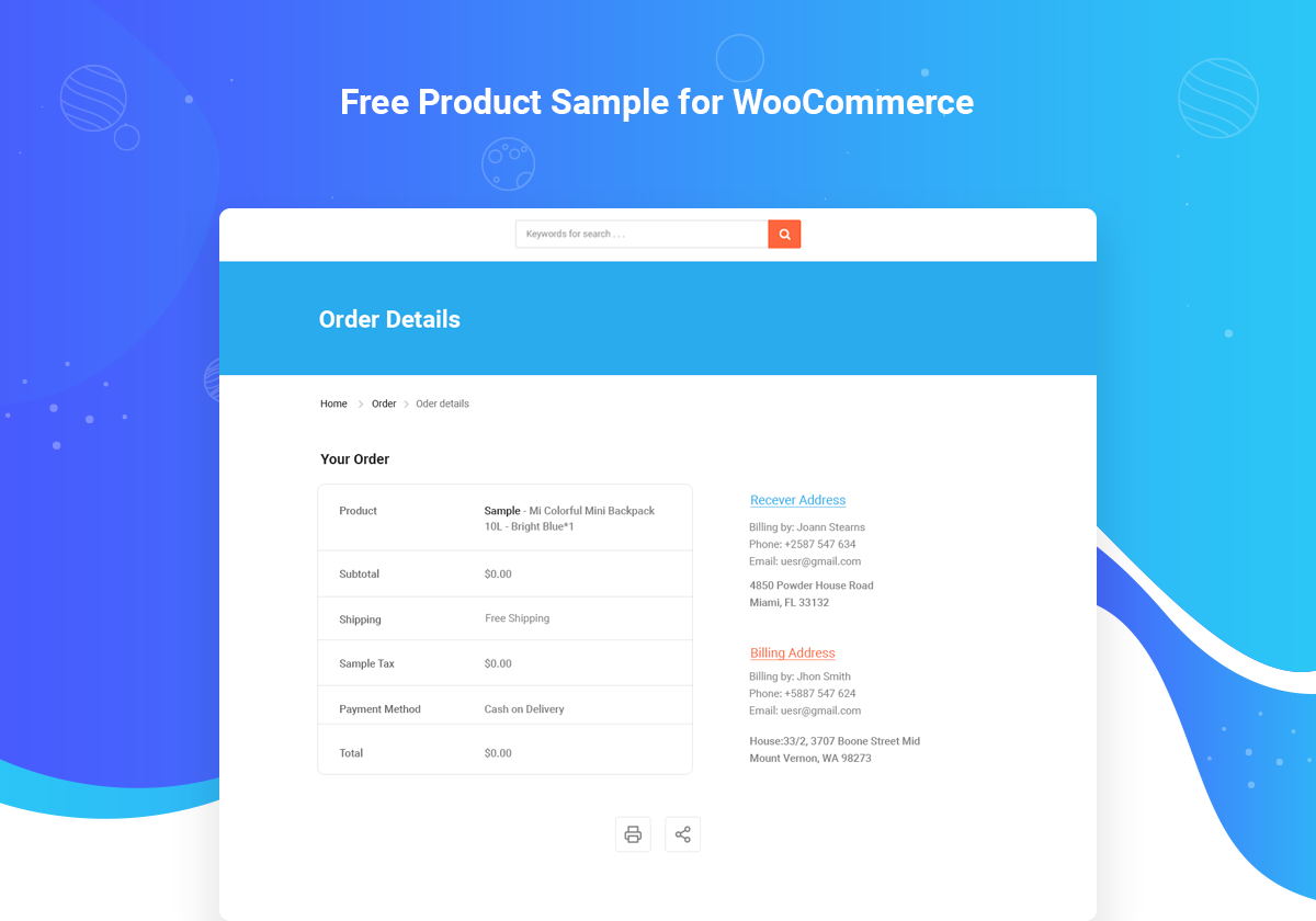 Free Product Sample for WooCommerce