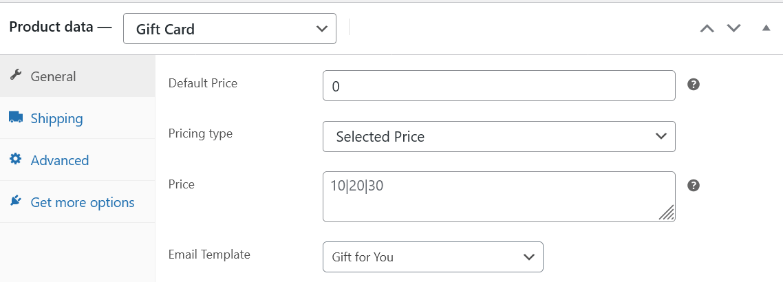 <strong>Selected Price</strong> - This setting helps your customer to select the price from the provided list of options.