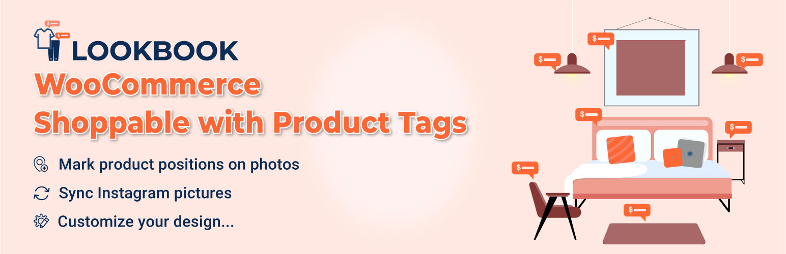 WordPress 外掛 LookBook for WooCommerce – Shoppable with Product Tags 的封面圖片。