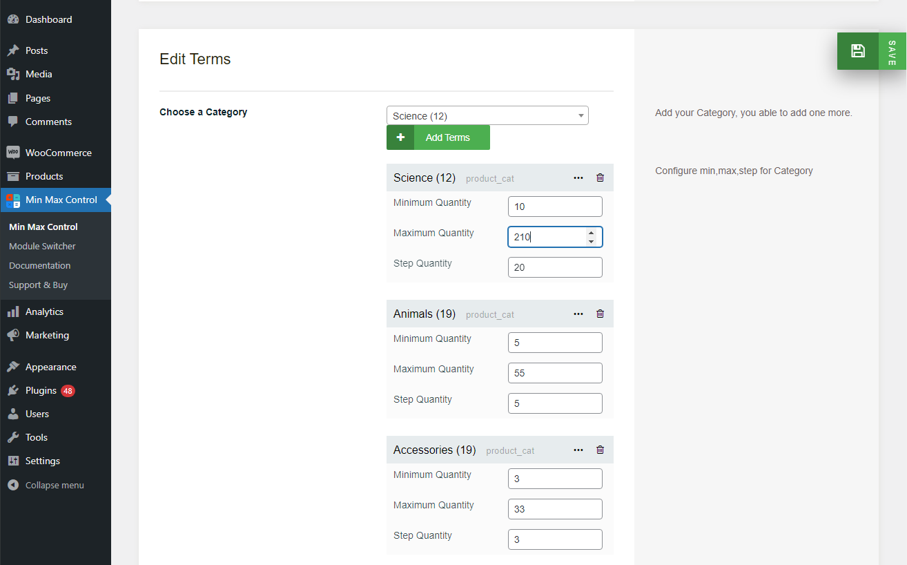Min Max Control – Min Max Quantity & Step Control for WooCommerce
