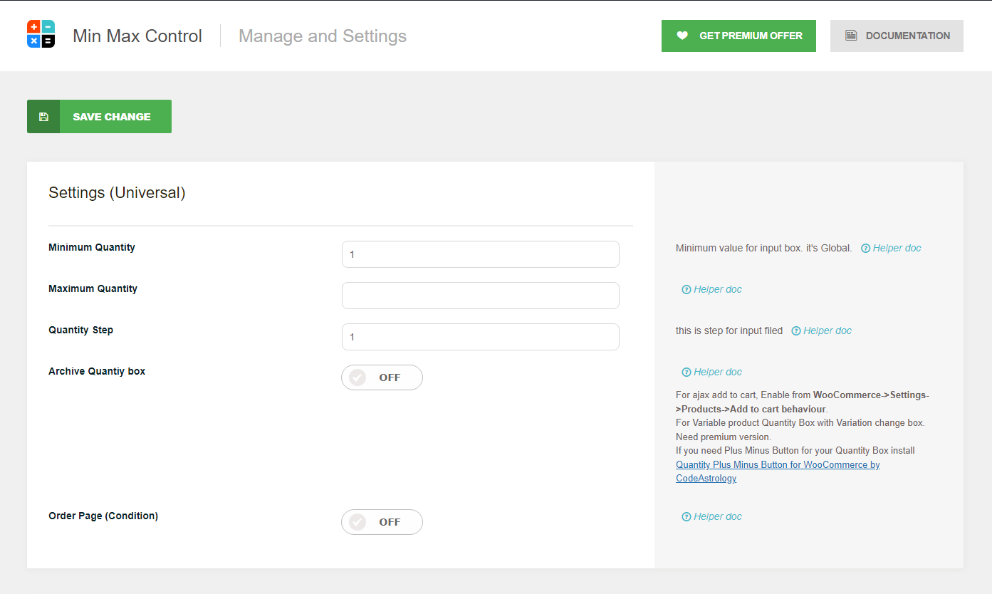Min Max Control – Min Max Quantity & Step Control for WooCommerce