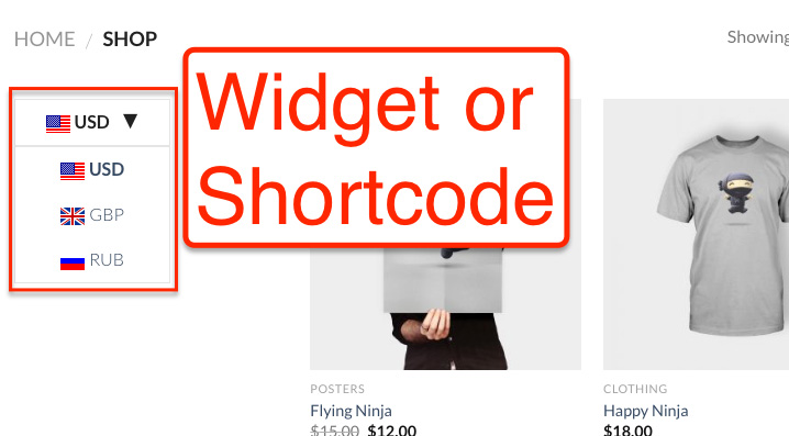 Widget or shortcode