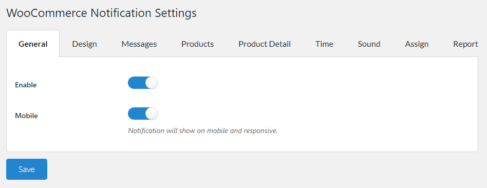 Settings general