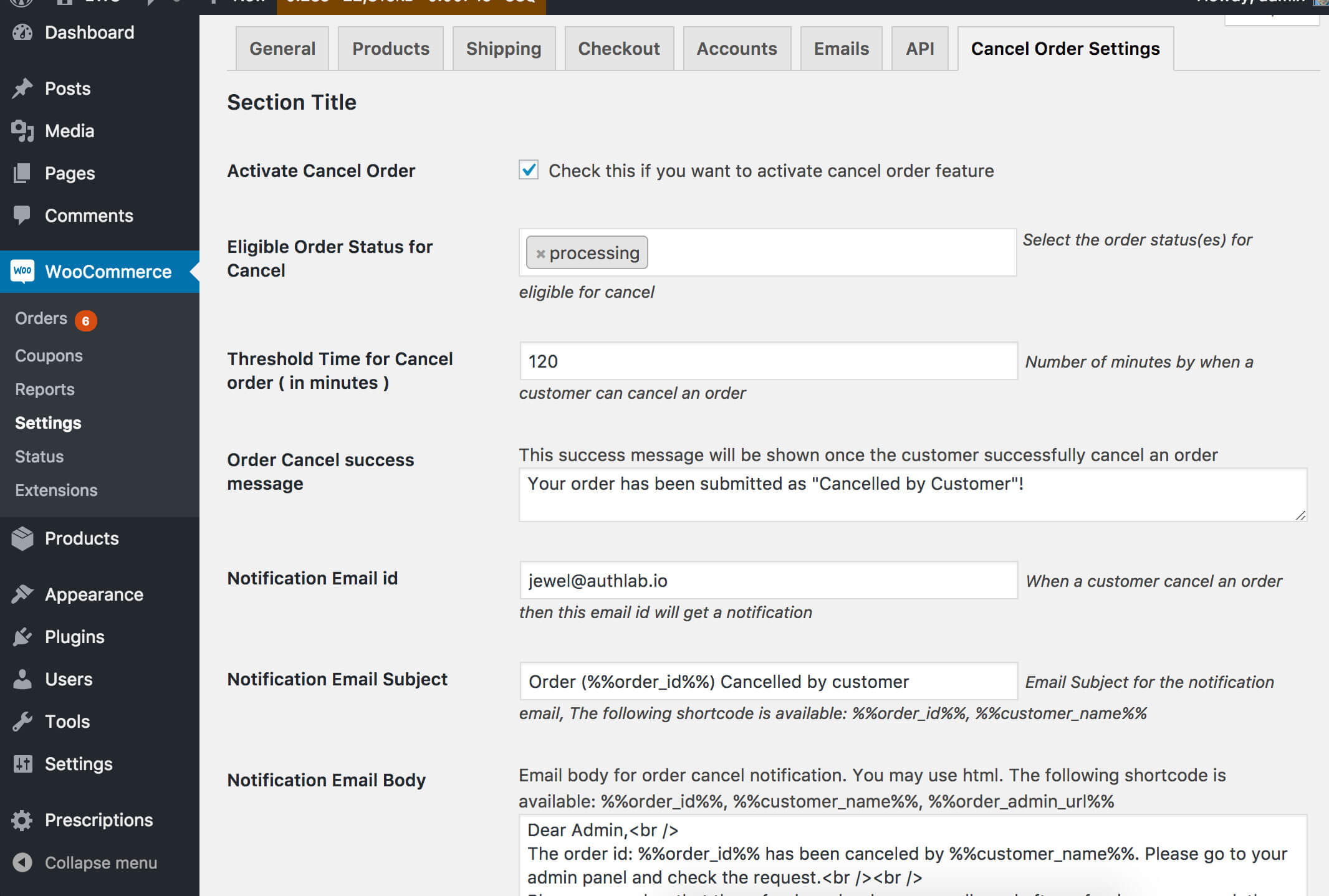 Admin Panel Settings