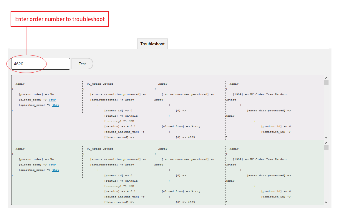 Troubleshoot Tab