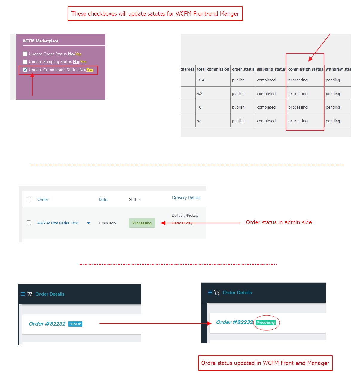 Update status for WCFM Front-end Manager.