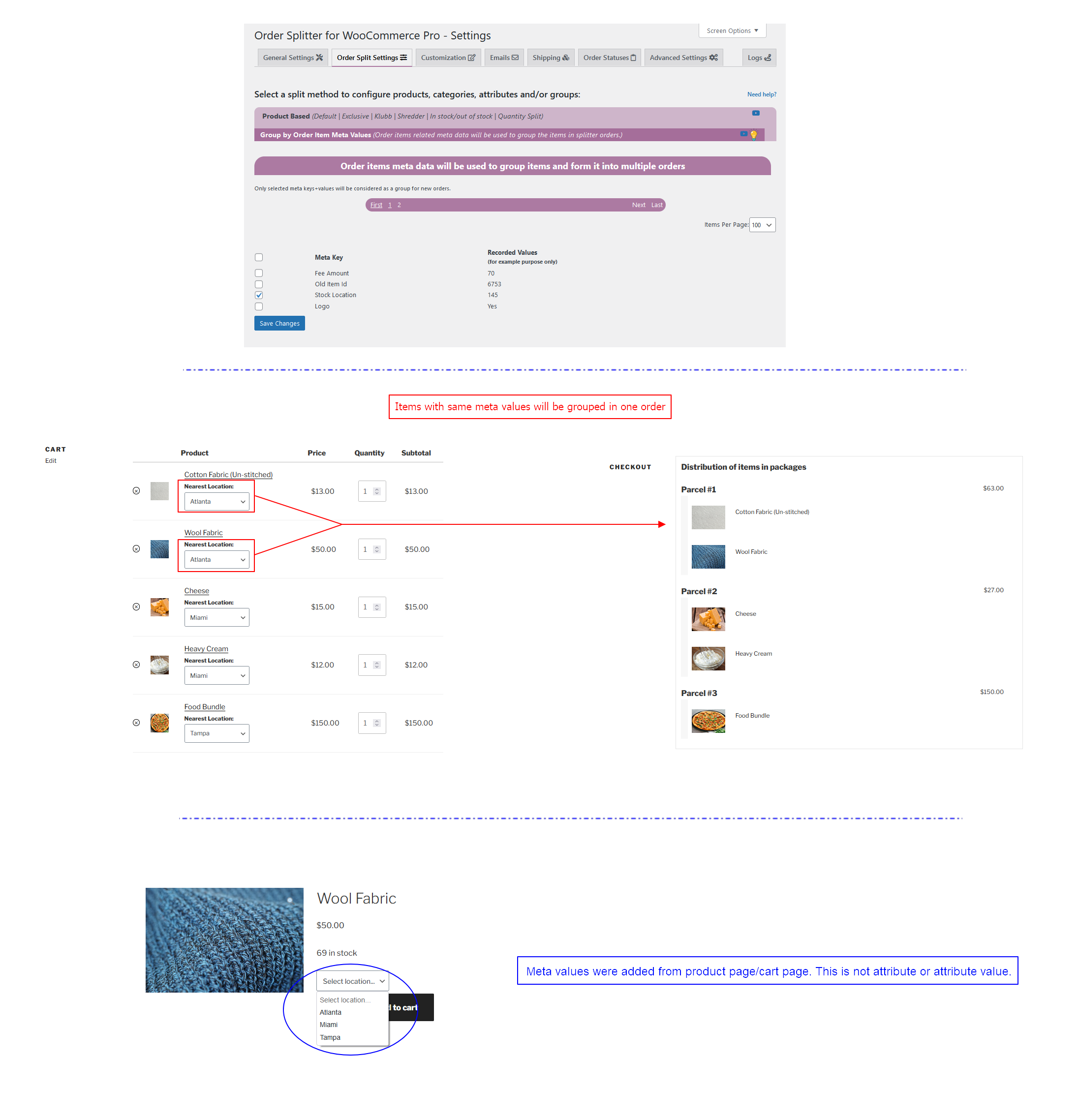 New Split Method Introduced: Group by Order Item Meta Values (Example: Stock Locations for WooCommerce)