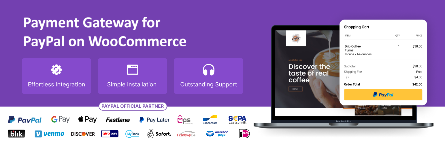 WordPress 外掛 Payment Gateway for PayPal on WooCommerce 的封面圖片。