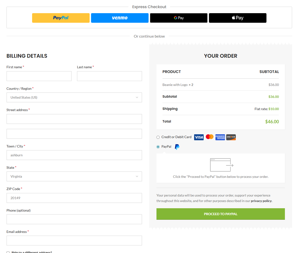Payment Gateway for PayPal on WooCommerce