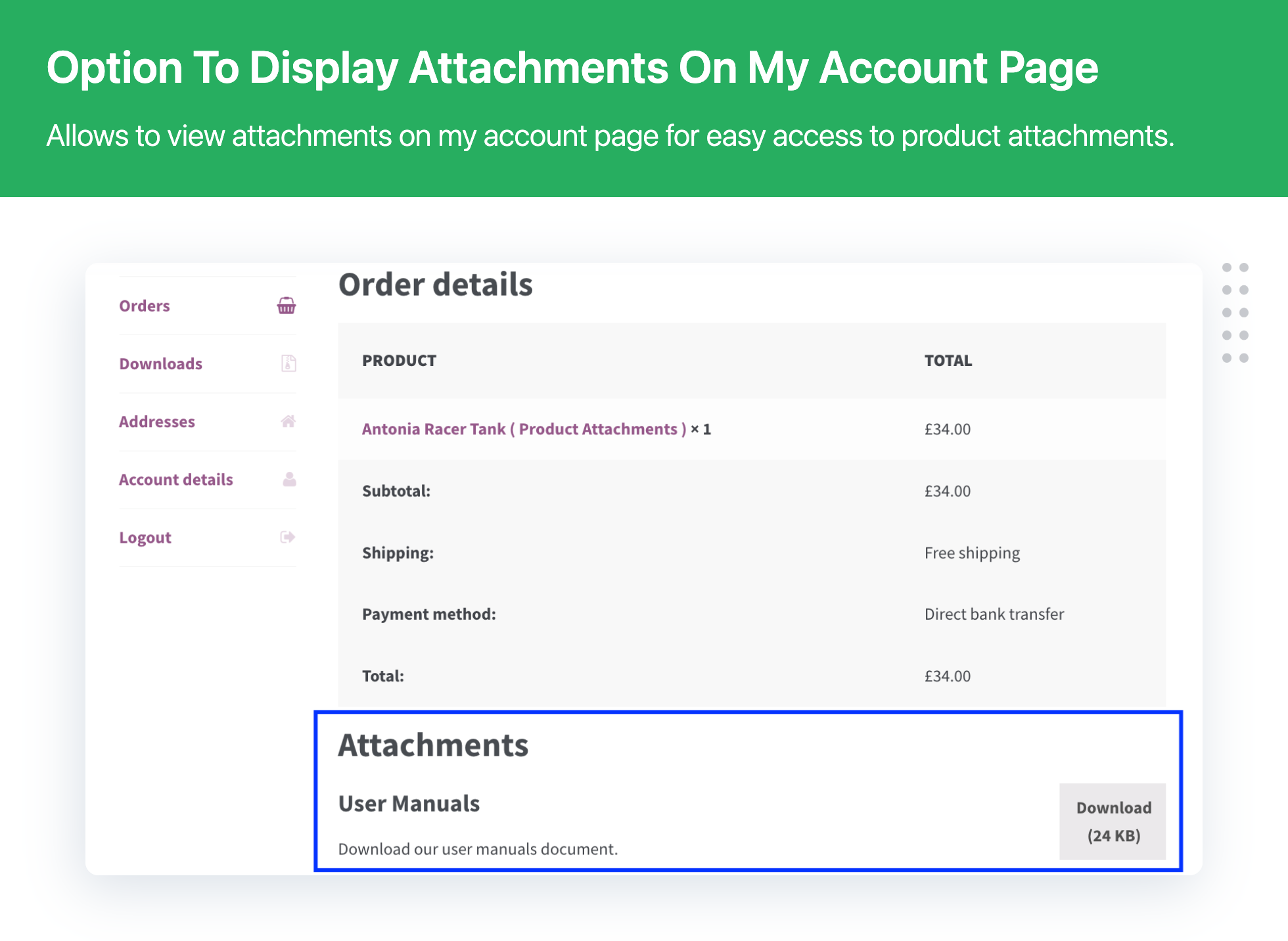 Product Attachment for WooCommerce