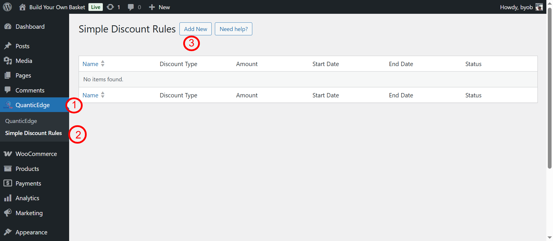 Admin interface where you can locate the plugin in menu.