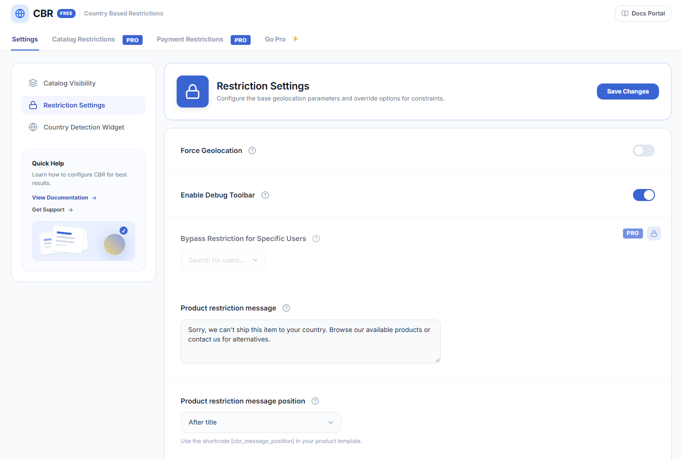 Country Based Restrictions for WooCommerce