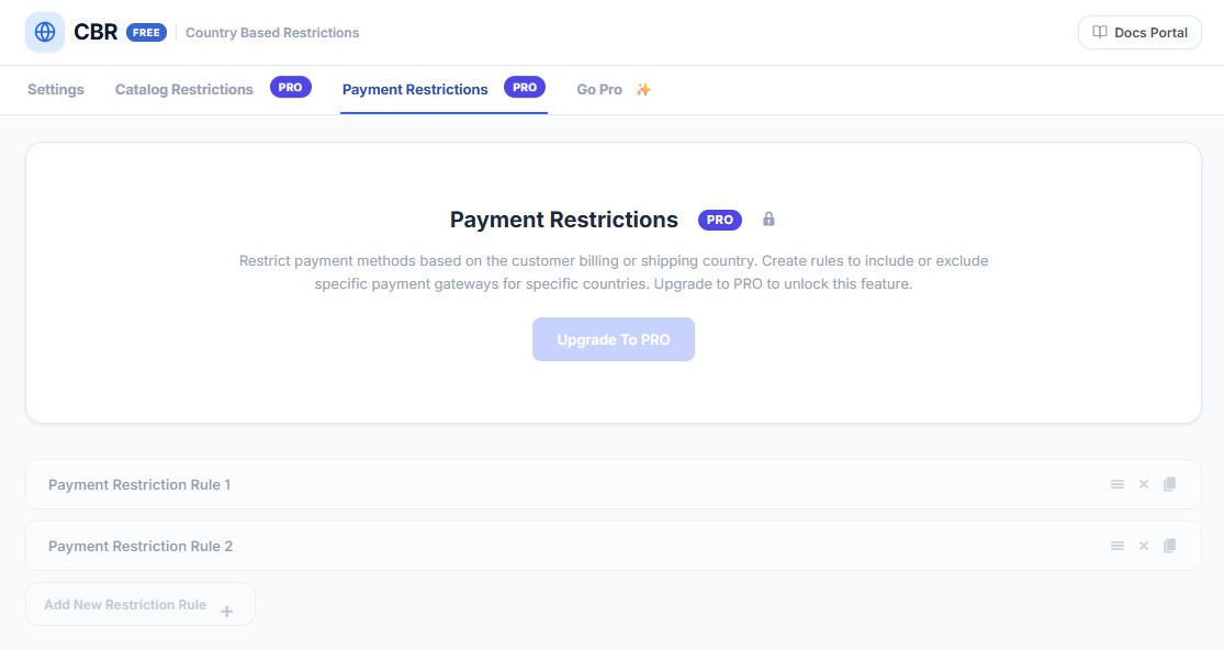 Country Based Restrictions for WooCommerce
