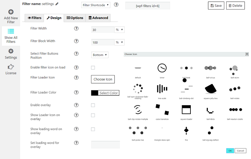 Product filter constructor. Rating