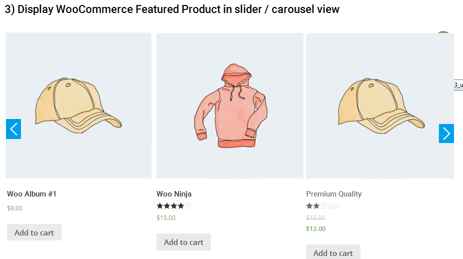 Display WooCommerce Featured Product in slider / carousel view