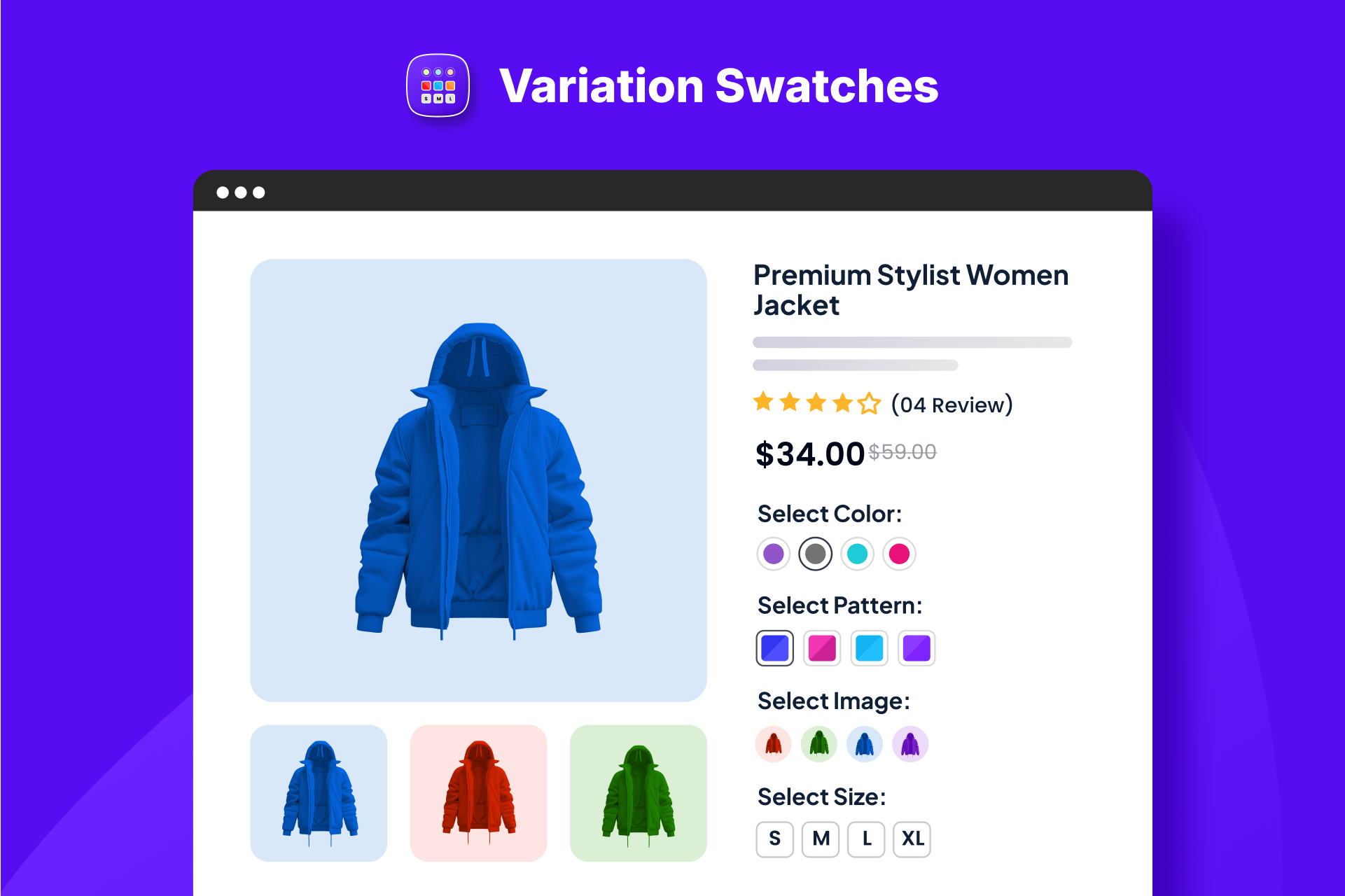 Variation swatches