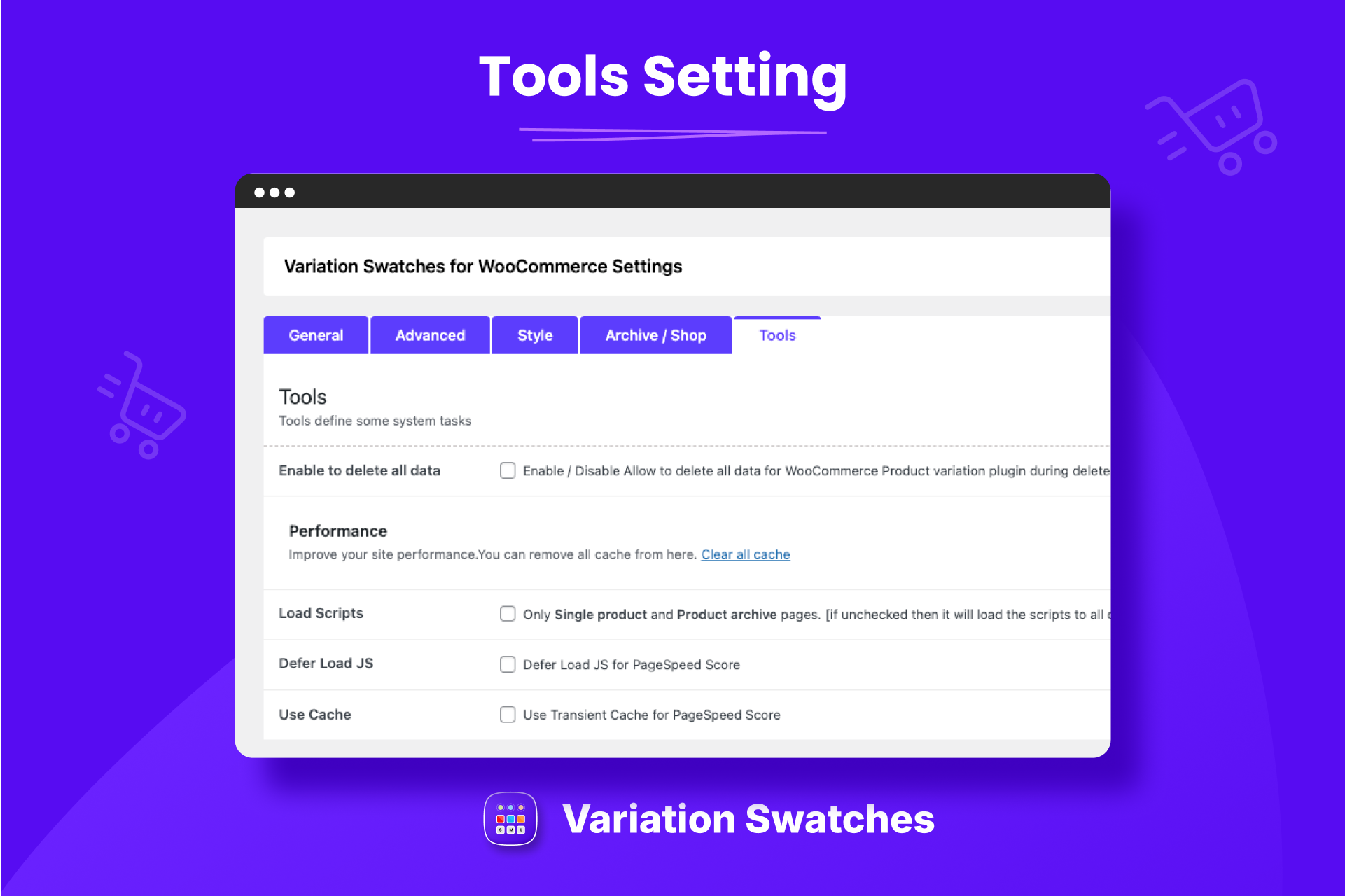 Tools Settings