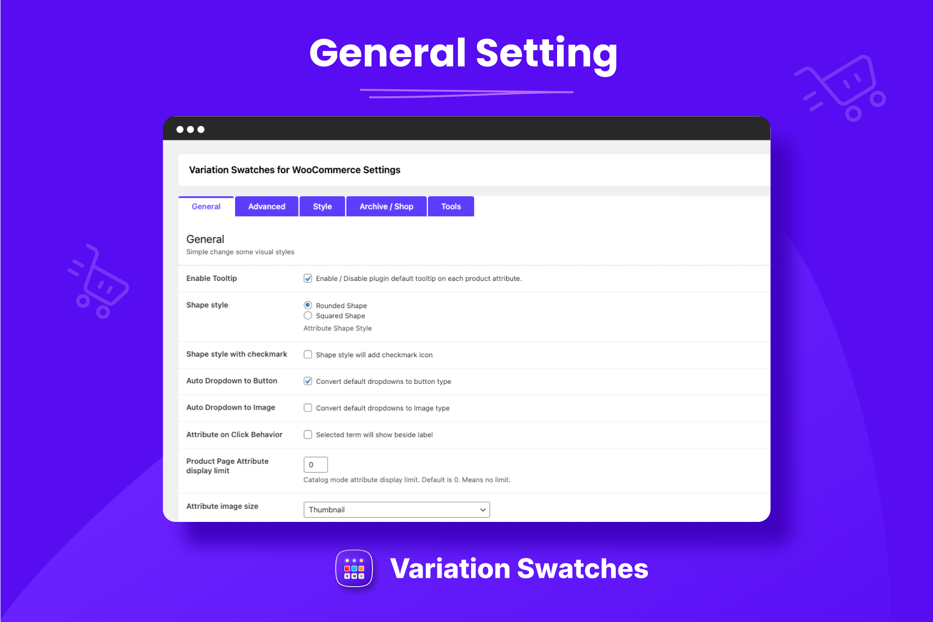 General settings