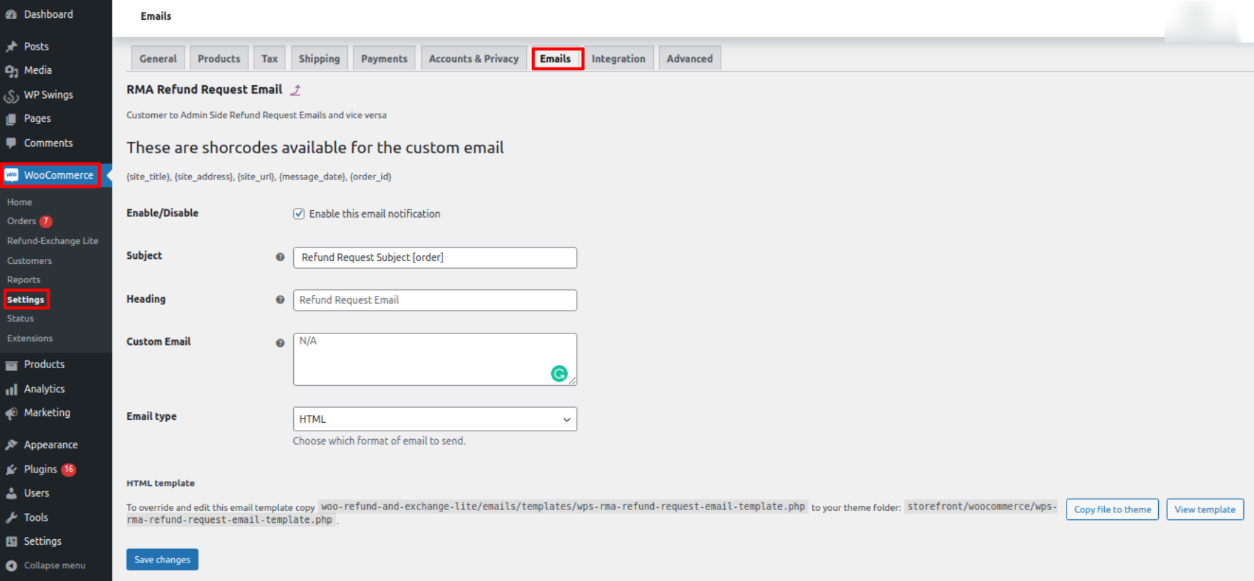 Dedicated mailing system for refund requests.