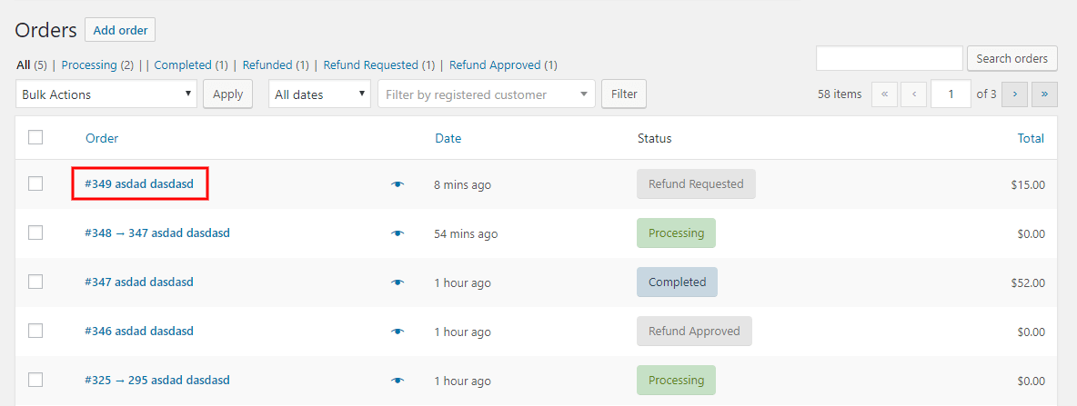 Refund and manage the account by a merchant.