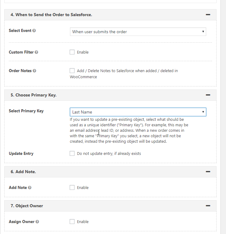 Create New Entry in Salesforce or Update Old Entry searched By Primary key.