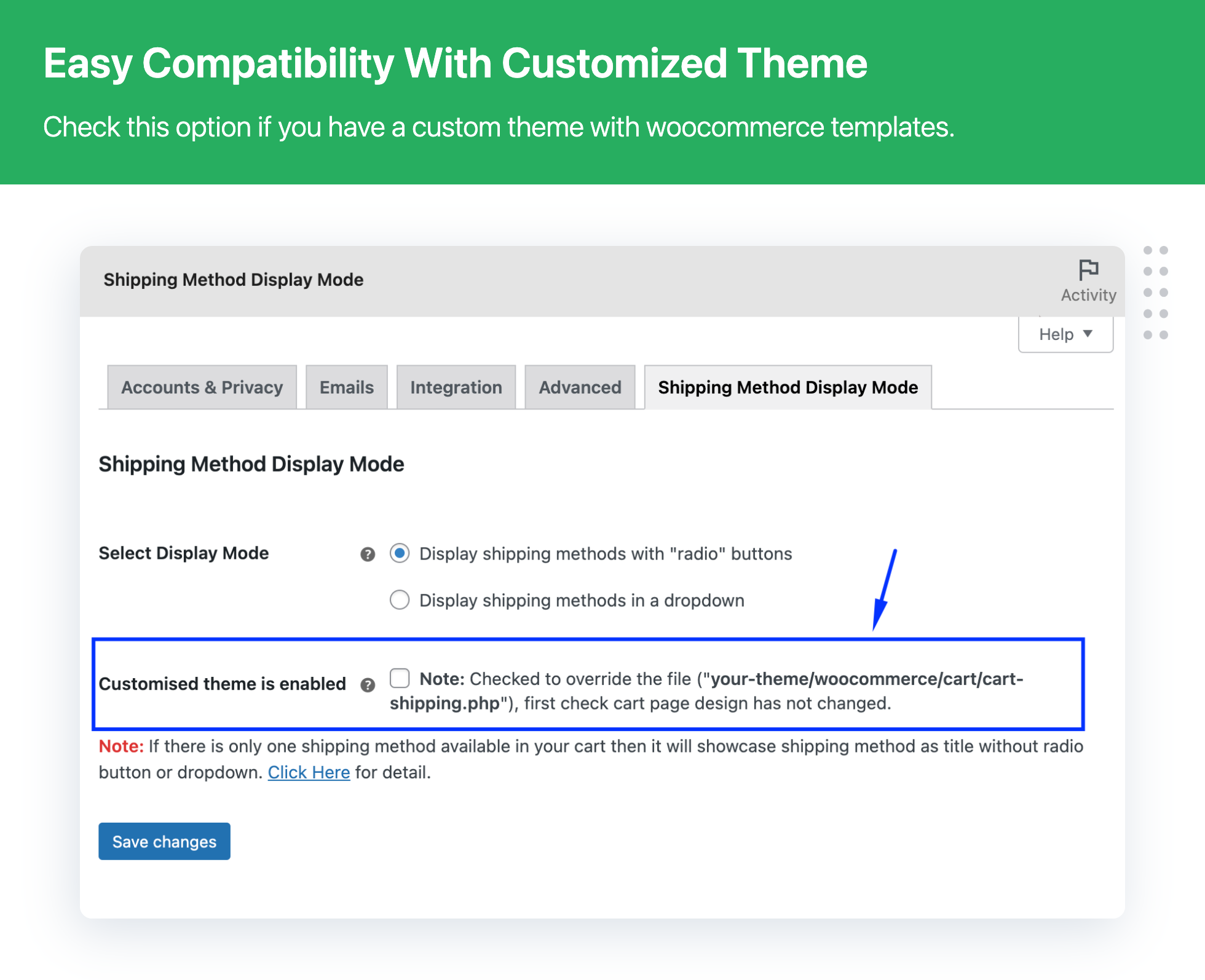 Shipping Method Display Style for WooCommerce