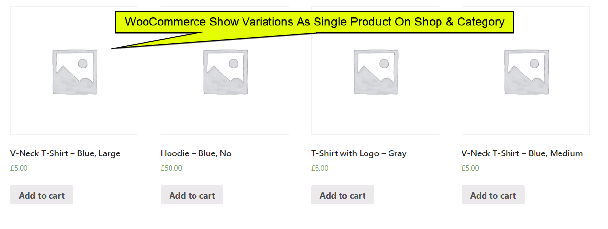 Show Variations On Shop & Category WooCommerce