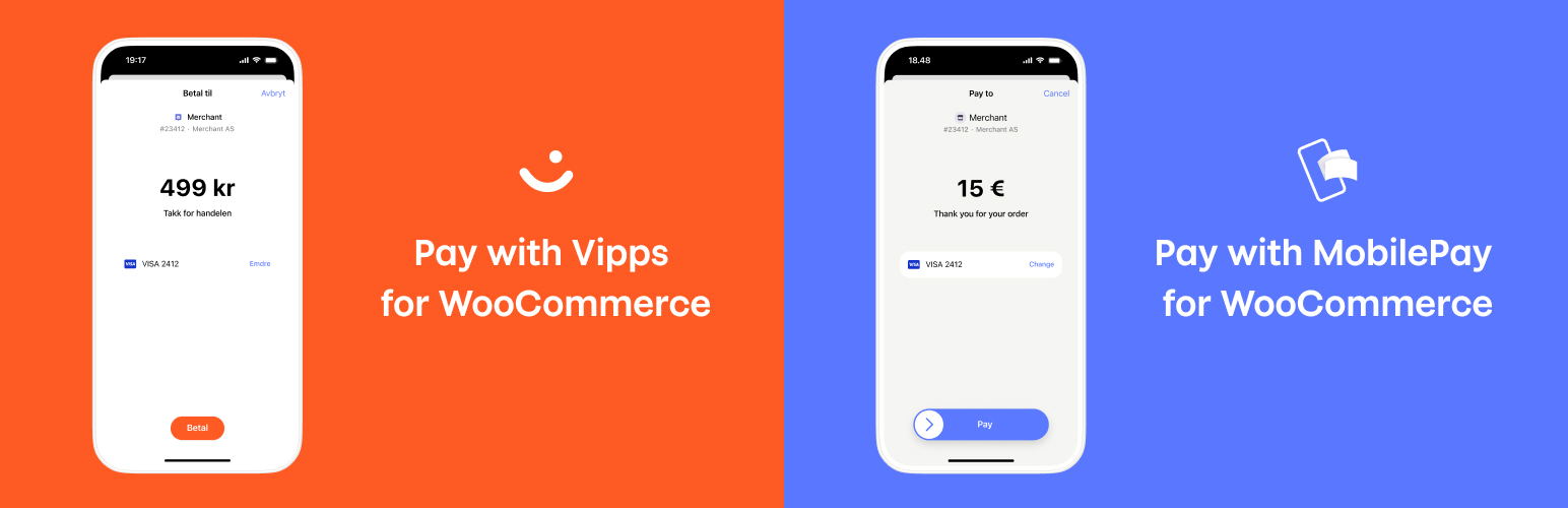 WordPress 外掛 Pay with Vipps and MobilePay for WooCommerce 的封面圖片。