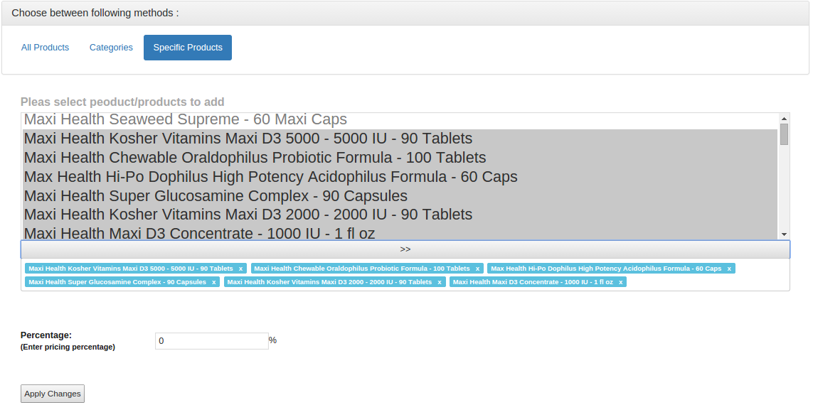 WooCommerce Bulk Percentage Pricing