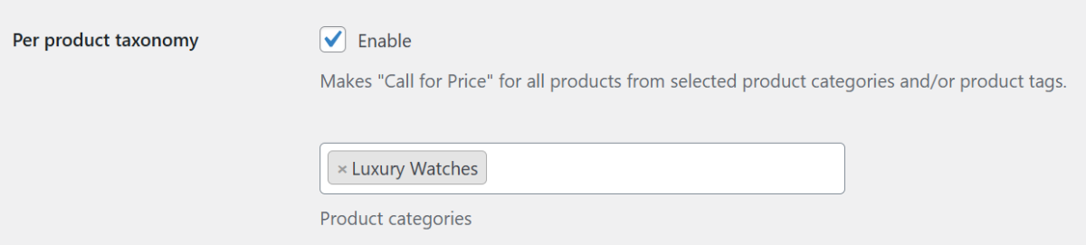 Meta box added to each product's backend.