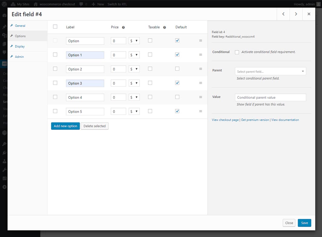 <p>Include multiselect and multicheckbox fields and select defaults options.</p>