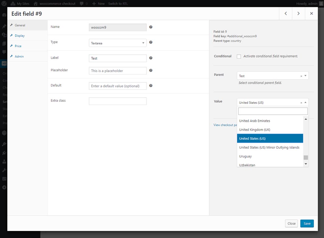 <p>Set conditional relationships easily based on the parent value or parent options.</p>