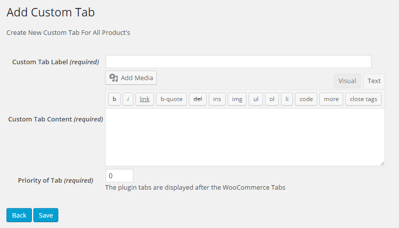 Woocommerce Custom Tab Lite