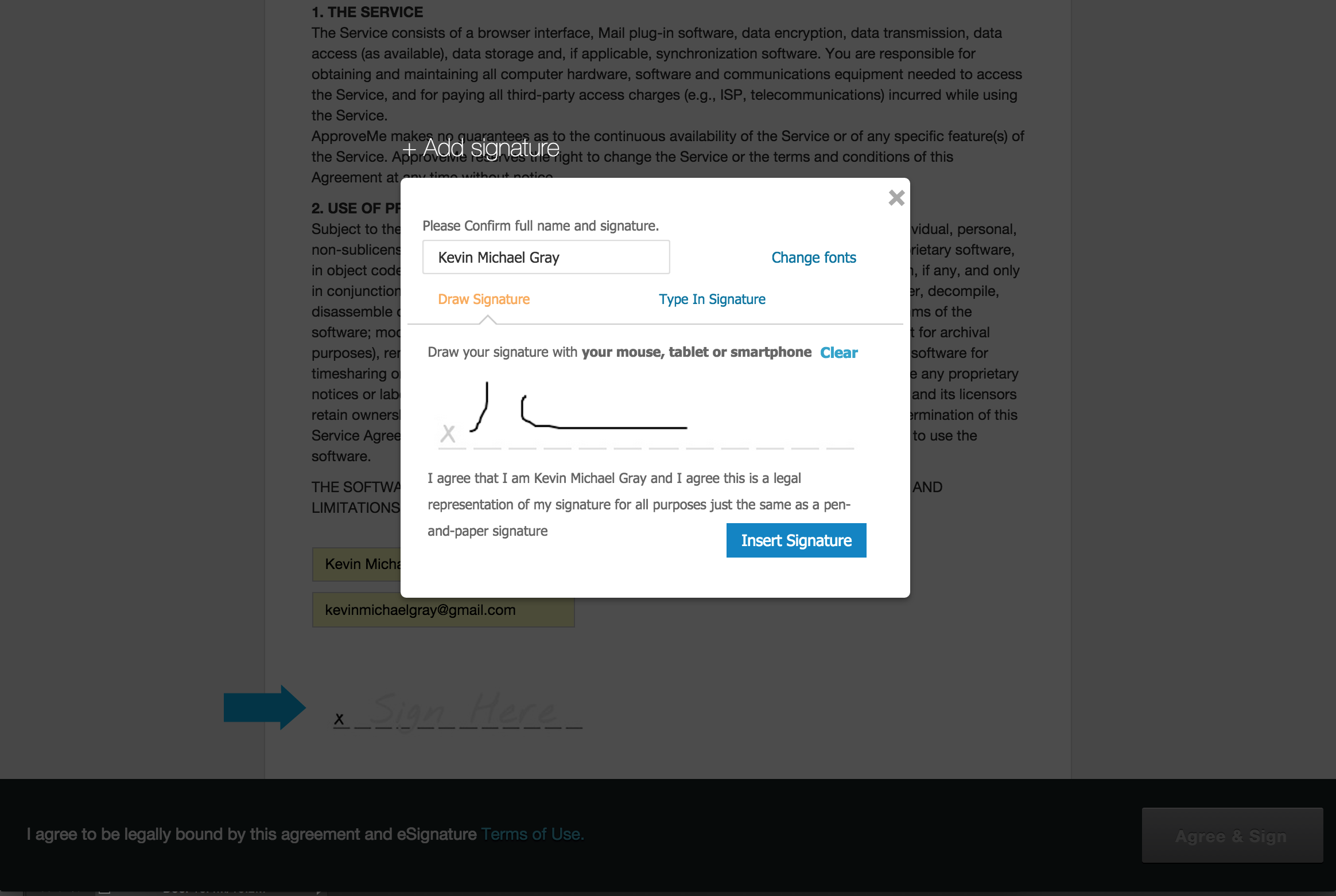 <strong>Choose Digital Signature:</strong> All signers have the option to choose a digital signature or a typed signature.