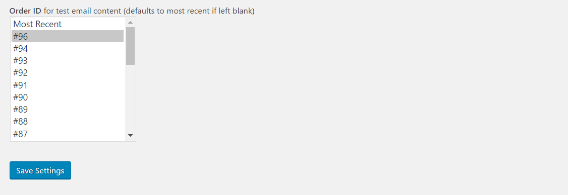 woocommerce email test wordpress org