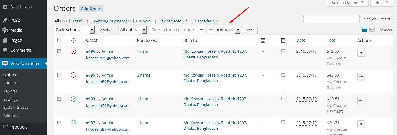 WooCommerce Products Sort and Display by Custom Filters