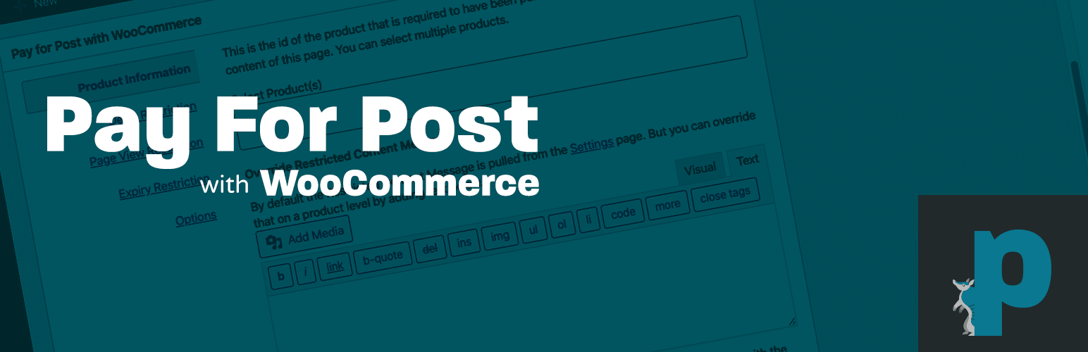 Product image for Pay For Post with WooCommerce.