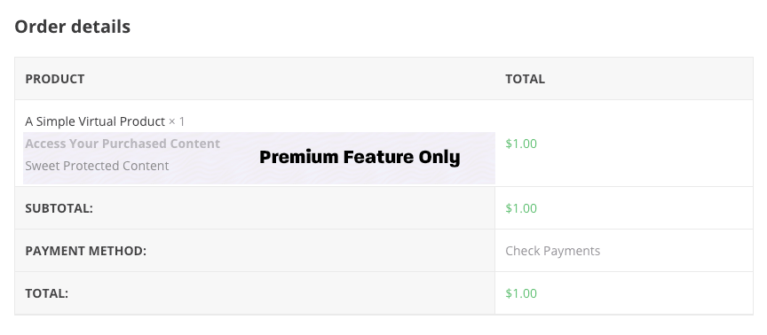 Premium Feature - WooCommerce Order Confirmation