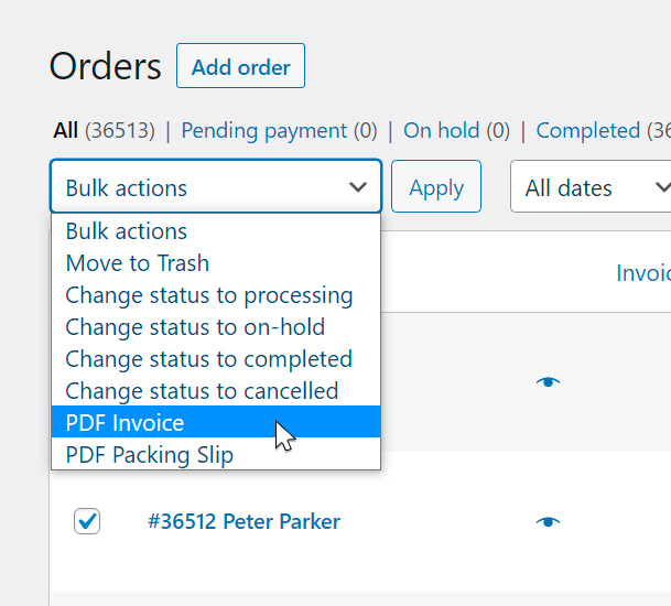 Printed or PDF invoice / receipt for my purchase-UpdraftPlus