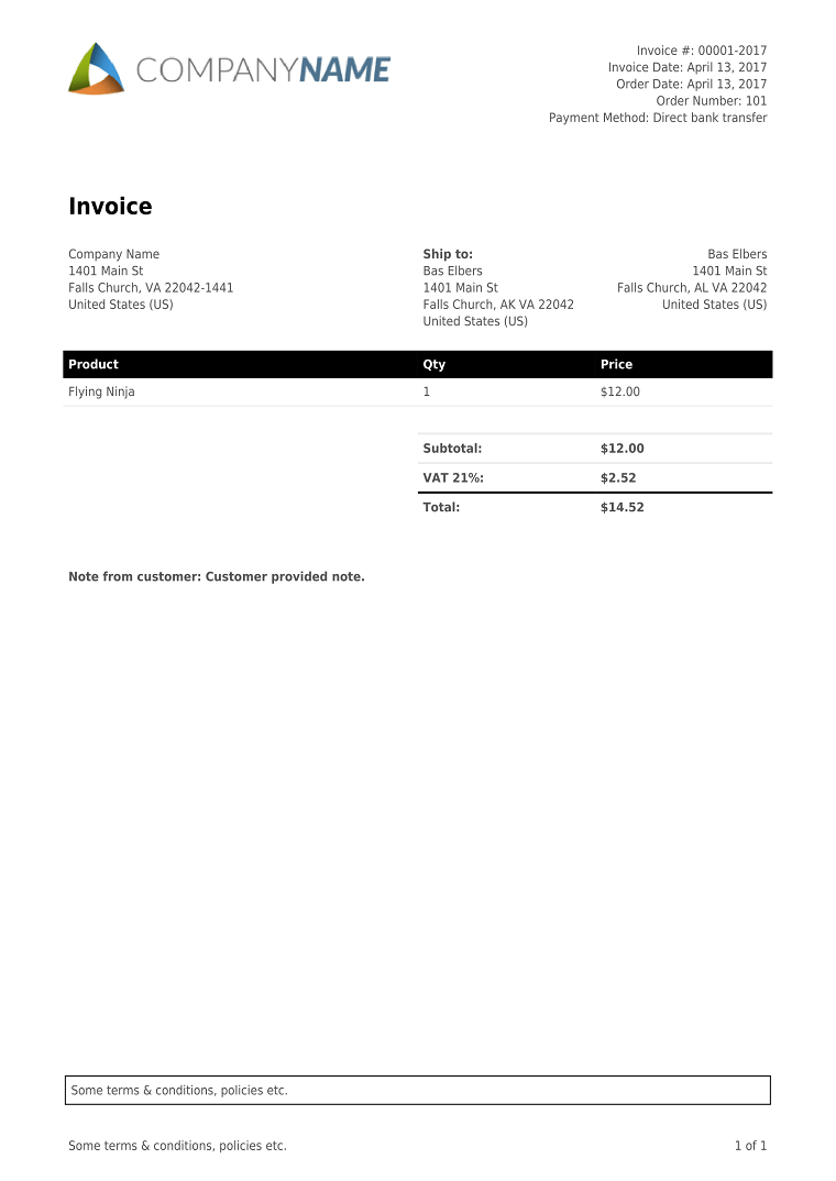 Invoices for WooCommerce – WordPress-Plugin  WordPress.org Deutsch Within European Invoice Template